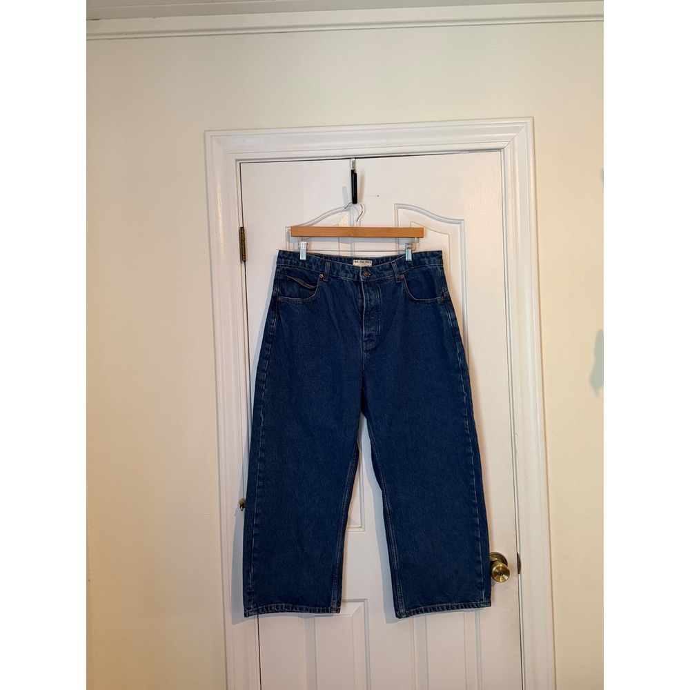 Free People | We The Free Deep Trance Dropped Boyfriend Jeans Plus Size 32/14 - Picture 6 of 14